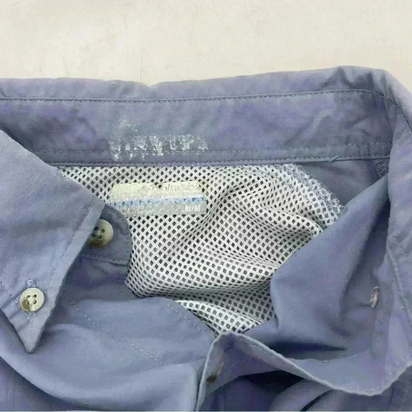 Columbia PFG Men’s Fishing Button Down Shirt With Omni-Shade Blue Size Medium - Picture 2 of 10